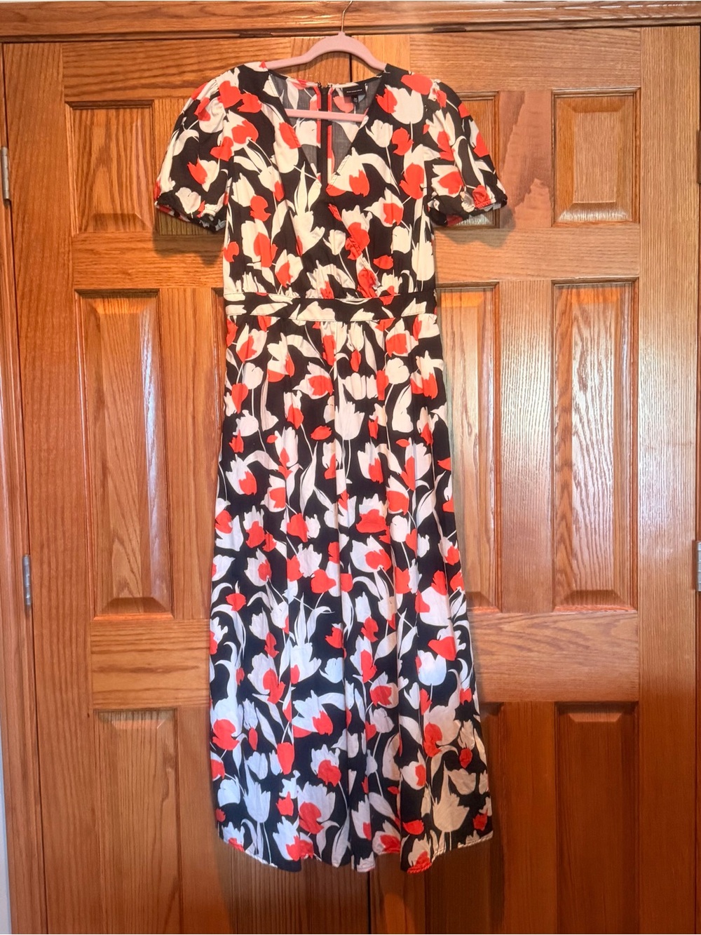 Who What Wear Dress Women's Floral Cotton Maxi Faux Wrap